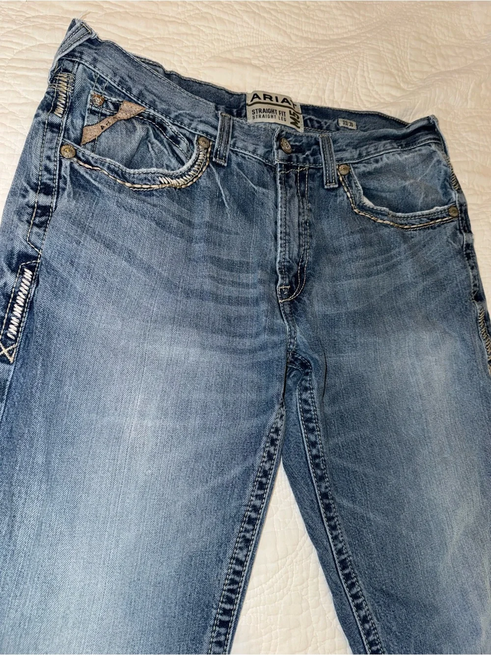 Ariat M5 Straight Fit Straight Leg Jeans Men’s 33x30 Western Denim Cowboy